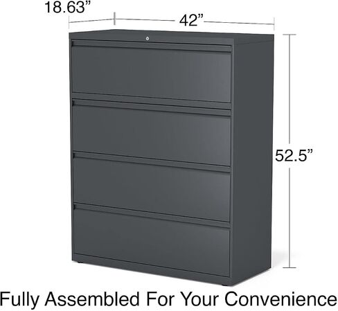 ملف Lorell 4-Drawer الجانبي ، 42 من 18-5/8 بواسطة 52-1/2 بوصة ، الفحم in Saudi Arabia