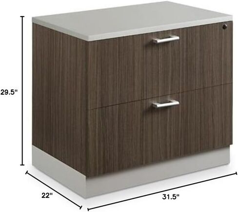 nbf signature series Esquire 31.5" W Two Drawer Lateral File White Laminate, Lockable Drawers, Silver Drawer Pulls, Office Organization in Saudi Arabia