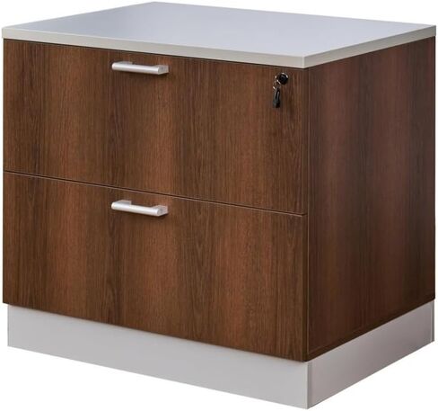 nbf signature series Esquire 31.5" W Two Drawer Lateral File White Laminate, Lockable Drawers, Silver Drawer Pulls, Office Organization in Saudi Arabia