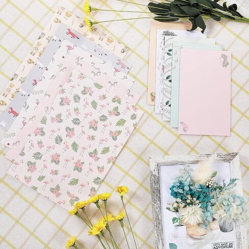 Zonon 90 Pieces Stationery Set with Envelopes Include 60 Letter Writing Paper 30 Envelopes and 48 Colorful Round Dot Decal for Letter Party Invitations Office School Supplies(Cute Style) in Saudi Arabia