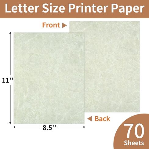 70 ورقة ورقة ورقة 8.5 × 11 حجم الحروف ، 100 GSM ورقة طباعة الرقابة السميكة ، القرطاسية للقرطاسية للدبلوم ، الجائزة ، استئناف ، طابعة صديقة للليزر ، الحبر (العاج) in Kuwait