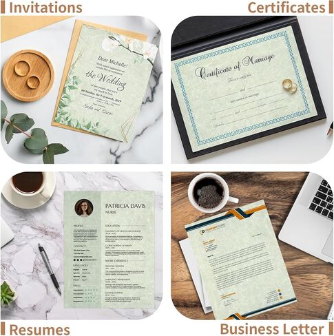 70 ورقة ورقة ورقة 8.5 × 11 حجم الحروف ، 100 GSM ورقة طباعة الرقابة السميكة ، القرطاسية للقرطاسية للدبلوم ، الجائزة ، استئناف ، طابعة صديقة للليزر ، الحبر (العاج) in Kuwait