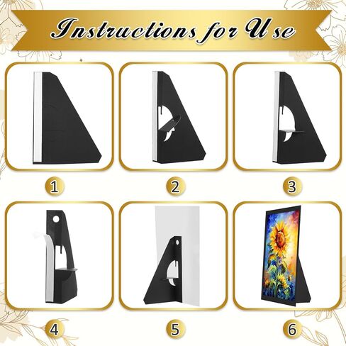 12 Pack Pack Pack Stand Self Stick Easel Back Poster Board Stand Peel Feel and Stick Self Display Display Cardboard Sign (7 ins) in Kuwait