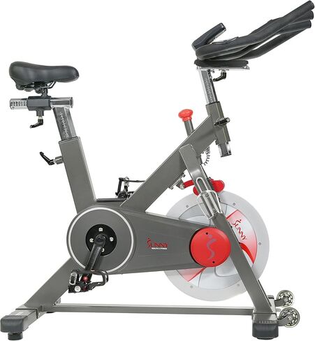 Sunny Health & Fitness Premium Magnetic Belt Drive Indoor Cycling Stationary Exercise Bikes with Optional SunnyFit App Enhanced Bluetooth Connectivity in Kuwait