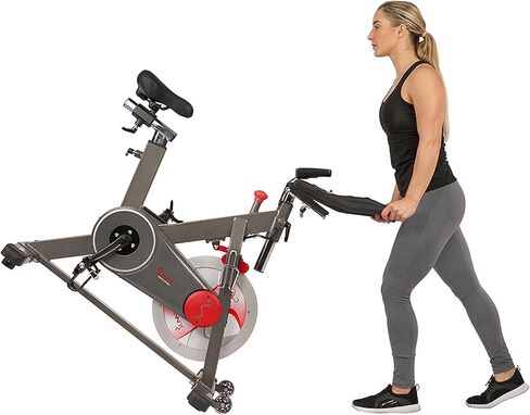 Sunny Health & Fitness Premium Magnetic Belt Drive Indoor Cycling Stationary Exercise Bikes with Optional SunnyFit App Enhanced Bluetooth Connectivity in Kuwait