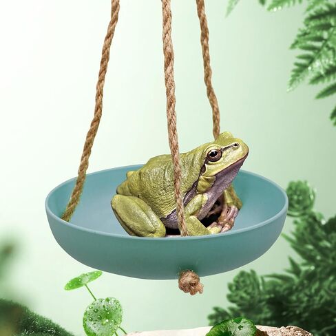Frog Swing Toys, Gecko Swing Toys, Plastic Reptile Amphibian Climbing Toys, Tank Aquarium Terrarium Decoration Accessories, Suitable for Frog Gecko Lizard Chameleon Hermit Crab Hamsters Rats in Saudi Arabia