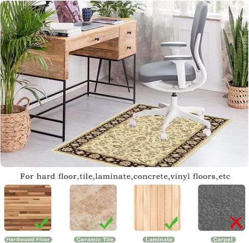 Office Chair Mat for Carpet,Desk Floor Mat for Hardwood Floors,Desk Chair Rug for Carpeted Floors in Saudi Arabia