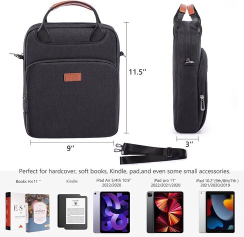 Book Carrying Bag with Shoulder Strap- Sturdy Book Sleeve with Zipper for Book Lovers- Book Protector Case in Saudi Arabia