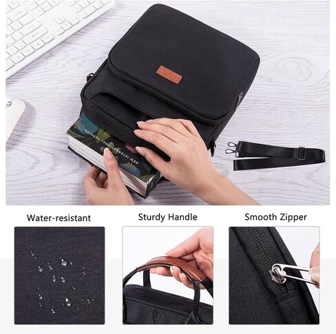 Book Carrying Bag with Shoulder Strap- Sturdy Book Sleeve with Zipper for Book Lovers- Book Protector Case in Saudi Arabia