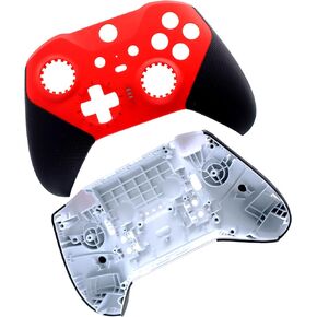 Deal4GO Front Housing Shell Faceplate Cover with Back Shell Case kit Replacement for Xbox One Elite 2 Controller Model 1797 (Red)