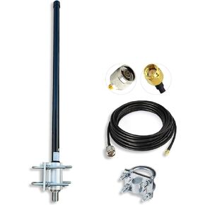 ADS-B Antenna 1090MHz 978MHz Antenna N-Type Female Omnidirectional Fiberglass Indoor/Outdoor High Gain 6DBi ADS-B Receiver RTL SDR Software Defined Radio USB Stick Dongle Tuner Receiver