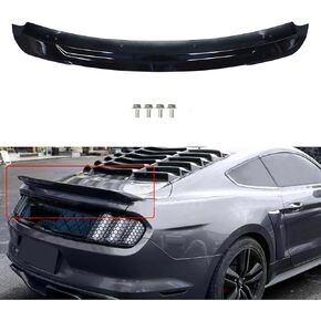 munirater Painted Glossy Black Rear Trunk Spoiler Wing Replacement for 2015-2021 Mustang Coupe Models Track Pack Style