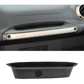Jeep Wrangler Car Interior Handle Front Door Storage Box ABS Passenger Side Right Hand Drive Door Organizer Accessories Compatible with Wrangler JK JKU 2011-2018（Black）