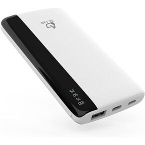 SLuB Portable Charger, 12000mAh Power Bank, 3A Fast Charging Battery Pack, LED Display, Portable Phone Charger, Slim Portable Phone Battery Charger, Suitable for iPhone, Samsung, Tablet Etc (Black)