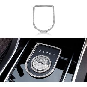 كريستال حجر الراين اكسسوارات السيارات بلينغ والعتاد التحول المقبض غطاء الديكور تقليم ملصق لجاكوار XF XE XJ F-Pace (فضي) in Kuwait