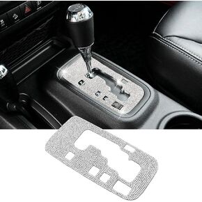 Bling Gear Shift Box Frame Cover Trim Sticker Compatible with Jeep Wrangler 2012 2013 2014 2015 2016 2017 2018