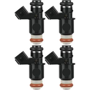 4Pcs Powerful Performance 842-12282 FJ338 Fuel Injectors Compatible for 2001-2005 for Civic 2door Coupe 1.7L 2001-2005 for Civic 4door Sedan 1.7L, 4Holes Fuel Injector Kit