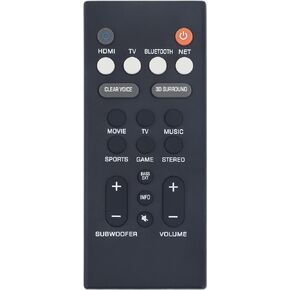 Replaced Remote fit for Yamaha Sound Bar YAS-209 YAS-109 YAS-209BL ATS-2090 ATS-1090 ATS1080 ATS-1080 YAS1080 YAS-1080 VAF7640
