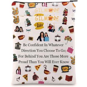 LQRI Gilmore TV Show Merchandise Luker's Dinner Inspired Book Sleeve with Zipper Coffee Lovers Gift Best Friend Gift