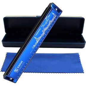 Harmonica Mouth Organ Harp Armonica 24 Hole Key of C Diatonic Polyphonic Blues Harmonica Professional Music Instrument for Kids Adults Beginner Gift