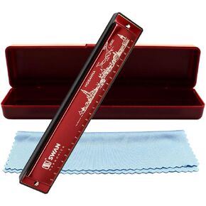 Harmonica Mouth Organ Harp Armonica 24 Hole Key of C Diatonic Polyphonic Blues Harmonica Professional Music Instrument for Kids Adults Beginner Gift in Kuwait