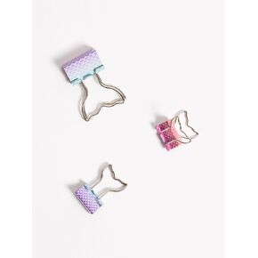 U Brands Mermaid Tail Binder Clips, Office Supplies, Assorted Colors, 8 Count