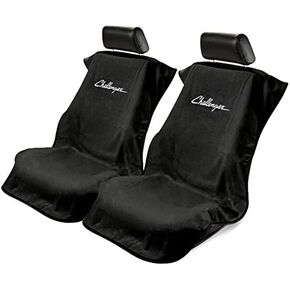Seat Armour Universal Black Towel Front Seat Covers for Challenger -Pair