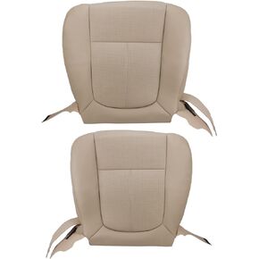 AUTOKAY Driver & Passenger Perforated Seat Cover Fits for Ford F150 F250 Lariat 2011-2016 - Tan