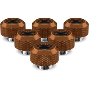PrimoChill 1/2in. Rigid RevolverSX Series Fitting - 6 pack - TX Matte Black