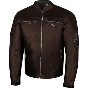Men's REVOLT Natural Premium Buffalo Leather Motorcycle Jacket Vented Flexible CE Armor Removable Liner Inside Pockets Street Cruiser Touring Retro Biker Power Sport Jackets XL