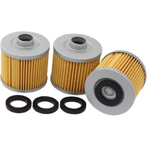 MOTOKU Pack of 3 Oil Filter for Yamaha V Star 250 1100 650 TT500 650 Virago 250 535 700 XT500