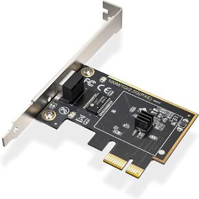 EDUP (Upgraded) 2.5GBase-T PCIe Network Adapter, 1G/2.5Gbps Express Gigabit Ethernet Card RJ45 LAN Controller, Support Windows Server/Windows10/8.1/8/7/Linux, Standard/Low-Profile Brackets Included