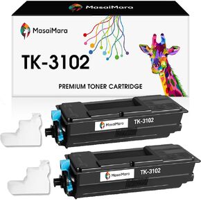 (12,500 Pages High Capacity Compatible Toner Cartridges Replacement for Kyocera TK-3102 TK3102 1T02MS0US0 for Kyocera ECOSYS M3540idn M3040idn FS-2100DN FS-2100D Printer (Black, 2-Pack)
