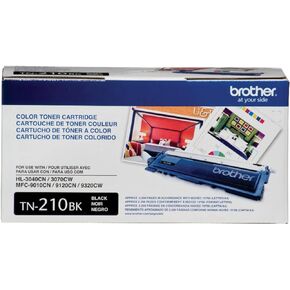 Brother Genuine Standard Yield Toner Cartridge, TN210BK, Replacement Black Toner, Page Yield Up To 2,200 Pages, TN210