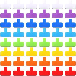 80 Pieces Self-Adhesive Cable Labels Multi-Color Cord Labels Wire Labels, Nylon Writable Oval Cable Tags, Hook and Loop Wire Tags for Cable Management, Computers and More