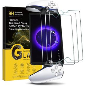 3 Pack Tempered Glass Screen Protector for PlayStation Portal Remote Player - Transparent HD Clear, Anti-Scratch, Anti-Fingerprint, Easy Installation Kit for PlayStation portal screen protector