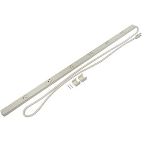 Legrand Wiremold WH20GB306TRGFI6 Plugmold 2000 Series 3 Foot Hardwired Power Strip with 5 Tamper Resistant Outlets and GFCI Protection, White