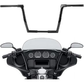 Black 16'' Cast Muscle Elbow Handlebars 1.25 Fat Dresser Bar Compatible With 1986 To Present Harley Touring Models With Batwing Fairing in Kuwait