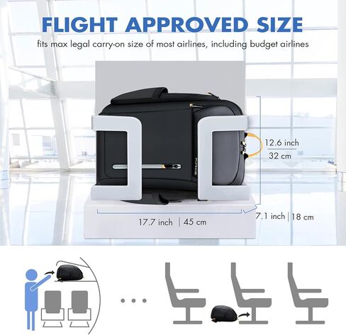 حقيبة ظهر للأعمال للرجال - حقيبة ظهر مقاومة للماء تناسب الكمبيوتر المحمول مقاس 17.3 بوصة، حقيبة ظهر للسفر من النايلون 900D مع منفذ شحن USB وجيب مضاد للسرقة، حقيبة ظهر ذكية سوداء سعة 30 لترًا in Kuwait