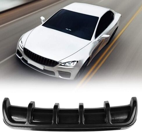 for rear bumper diffuser Gorgeri Car Rear Bumper Diffuser,ABS Material Universal Shark Fin Diffuser Rear Bumper Shark Fin (Bright black) in Saudi Arabia