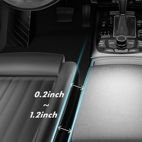 حشو فجوة السيارة من BUENAVO - منظم حشو فجوات مقعد السيارة المناسب عالميًا - منظم السيارة من الجلد الفاخر للنساء والرجال - حشو فجوات مقعد السيارة من الجلد من Wanfuder (عبوتان باللون الأسود) in Kuwait