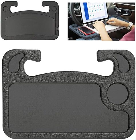 مكتب سيارة مقود السيارة | 2 في 1 مكتب سيارة عجلة القيادة | طاولة طعام للسيارة | مكتب سيارة متعدد الوظائف، مكتب كمبيوتر للسيارة، مناسب لمعظم عجلة قيادة المركبات، JMD-001 in Kuwait