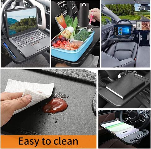 مكتب سيارة مقود السيارة | 2 في 1 مكتب سيارة عجلة القيادة | طاولة طعام للسيارة | مكتب سيارة متعدد الوظائف، مكتب كمبيوتر للسيارة، مناسب لمعظم عجلة قيادة المركبات، JMD-001 in Kuwait