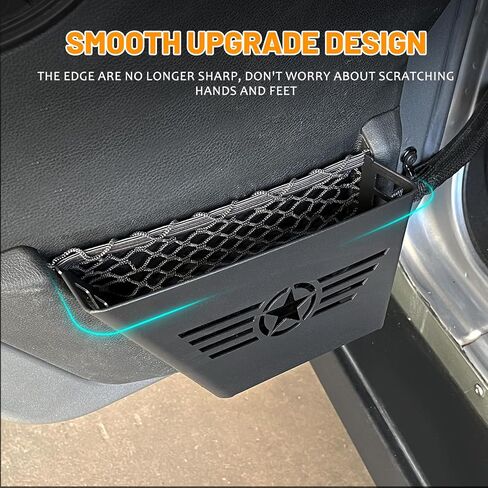 Rear Door Organizer Tray Door Storage Box Door Side Insert Organizer Five Star for 2007-2018 Jeep Wrangler JK 2/4 Door (2pcs) in Saudi Arabia