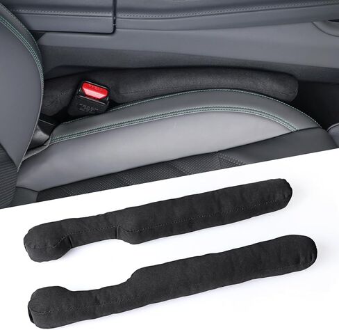 منظم فجوات مقعد السيارة من القماش من Ouzorp مكون من قطعتين، يملأ الفجوة بين المقعد ووحدة التحكم، ويحافظ على مفاتيح الهواتف المحمولة وعملات المحفظة من السقوط باللون الأسود in Kuwait