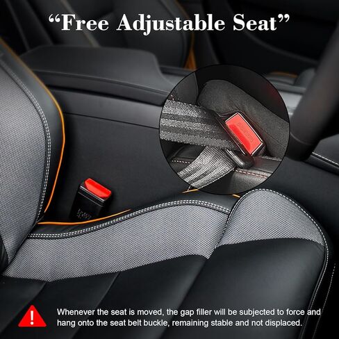 منظم فجوات مقعد السيارة من القماش من Ouzorp مكون من قطعتين، يملأ الفجوة بين المقعد ووحدة التحكم، ويحافظ على مفاتيح الهواتف المحمولة وعملات المحفظة من السقوط باللون الأسود in Kuwait