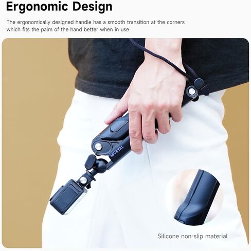 حامل هاتف ثلاثي القوائم مرن من TELESIN، ذراع محوري مفصل 360 ذراع مثبت بمقبض Monopod لـ GoPro Max 12 11 10 9 8 7 Insta360 X3 Ace Pro DJI Action 4 Osmo Pocket 3 ملحقات in Kuwait