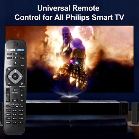 جهاز تحكم عن بعد عالمي جديد لتلفزيون فيليبس بديل عن بعد لتلفزيون LCD LED 4K UHD الذكي NH500UP in Kuwait