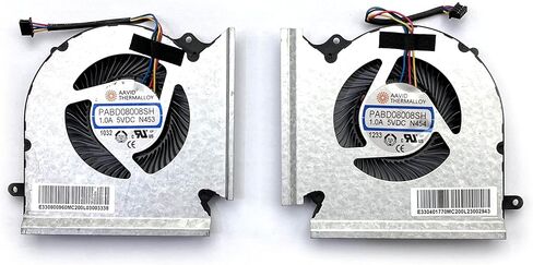استبدال مروحة تبريد وحدة المعالجة المركزية + وحدة معالجة الرسومات الجديدة لـ MSI GE66 GP66 MS-1541 MS-1542 (سلسلة RTX 30) MS-1544 MS-1545 PABD08008SH N453 N454 DC5V 1.0A in Saudi Arabia