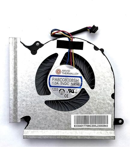 استبدال مروحة تبريد وحدة المعالجة المركزية + وحدة معالجة الرسومات الجديدة لـ MSI GE66 GP66 MS-1541 MS-1542 (سلسلة RTX 30) MS-1544 MS-1545 PABD08008SH N453 N454 DC5V 1.0A in Saudi Arabia